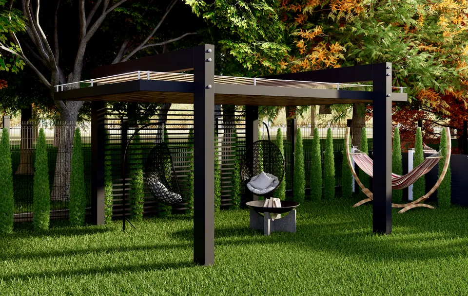 3D-Visualisierung der Fassade eines Einfamilienhauses