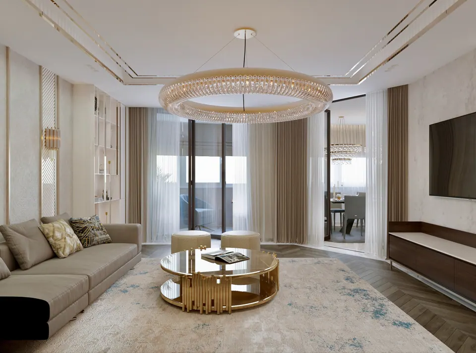 bespoke sofa in high-end living room vienna austria