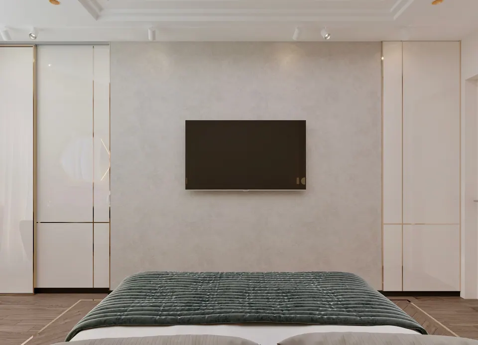 Спальня — квартира в Вене, 115 м²