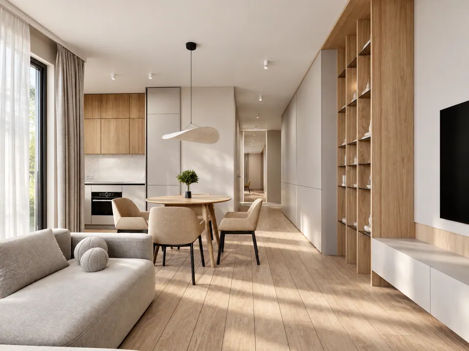 modern open-plan apartment design
