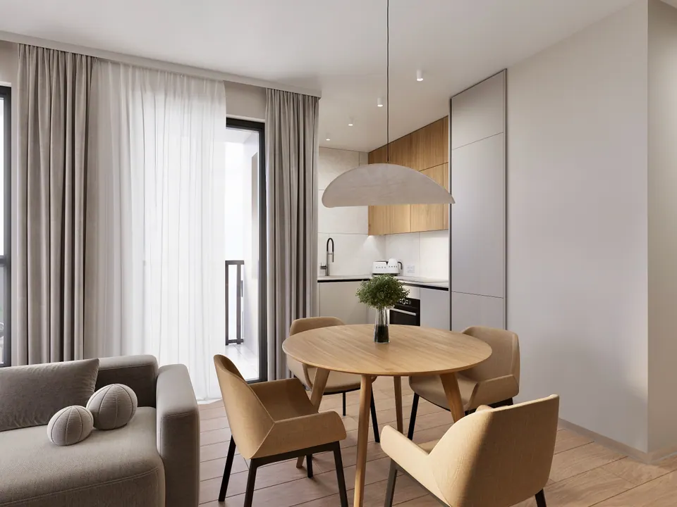 open concept kitchen and living room design