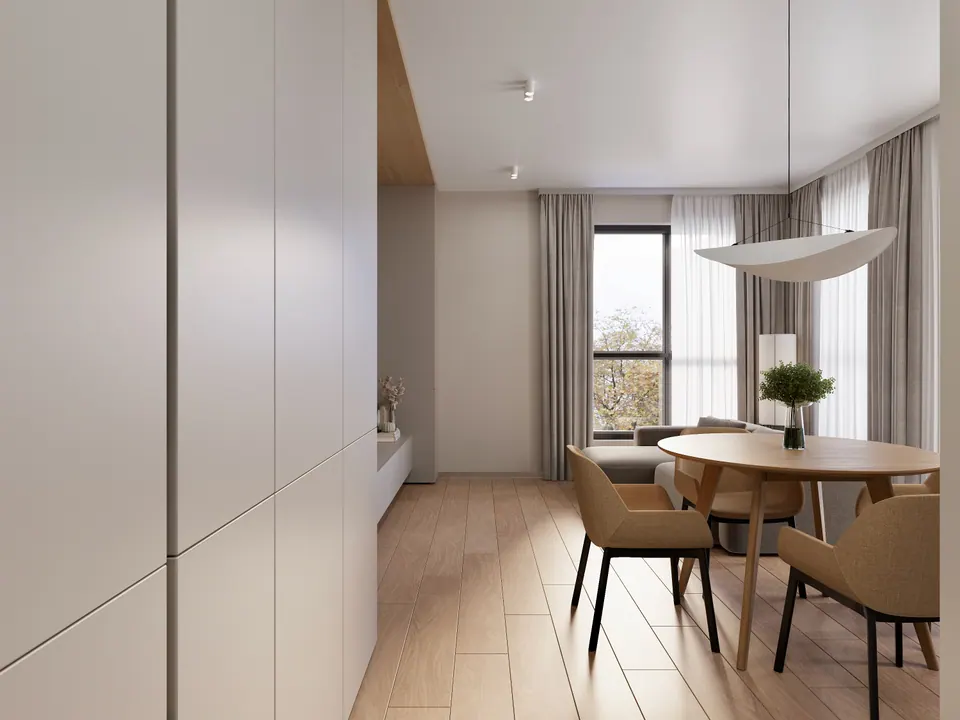 minimalist corridor with lighting accents