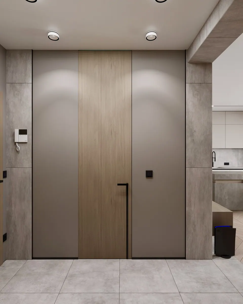 minimalist corridor with lighting accents