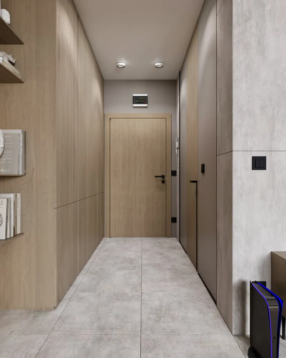 light-filled modern corridor