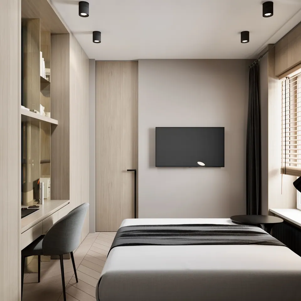 minimalist bedroom layout