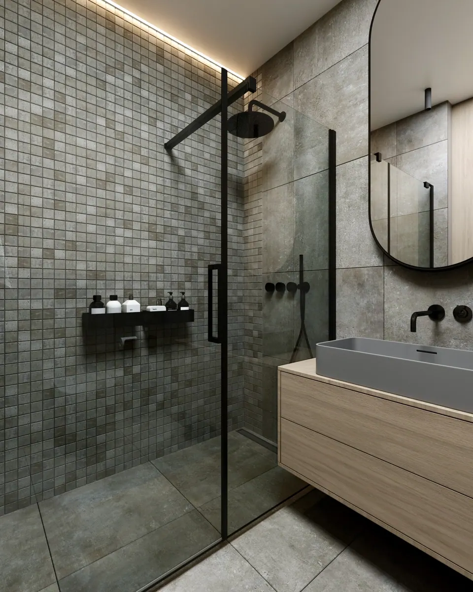 light and clean bathroom interior
