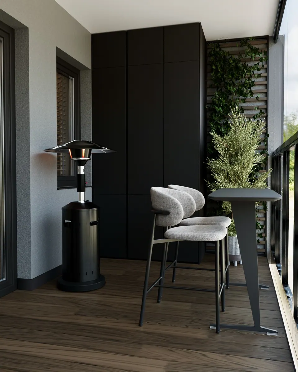 urban terrace with greenery