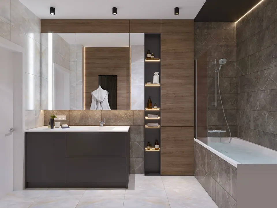 Badezimmer — Wohnung in Bratislava, 52 m²