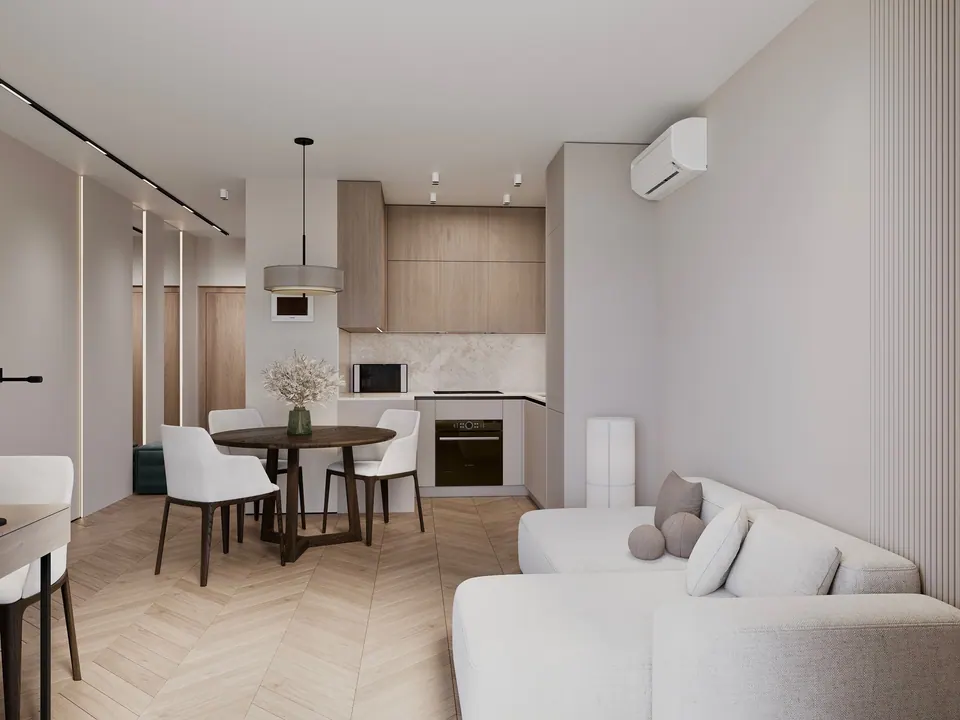 open concept kitchen and living room design warsaw