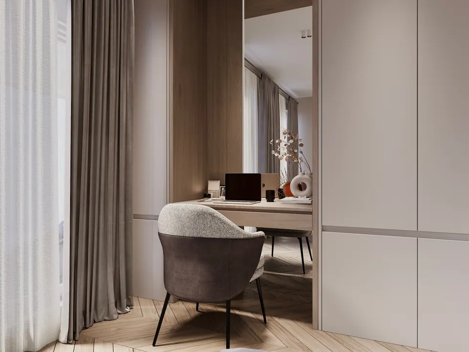 vanity table in the bedroom