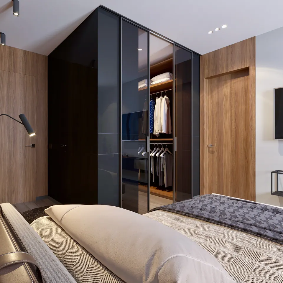 Arbeitszimmer mit Möbeln nach Maß, Madrid, Spanien