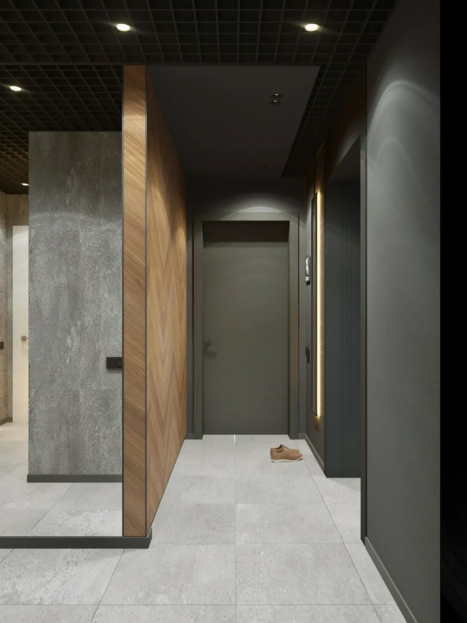 Planung des Vorraums mit Maßmöbeln, Madrid, Spanien