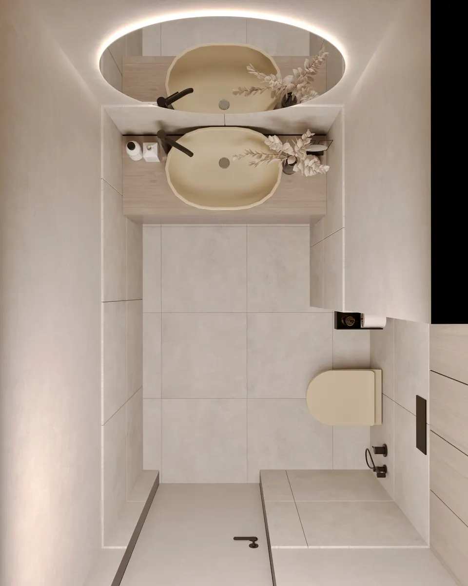 салон красоты, санузел, дизайн интерьера — Салон красоты 63 м², фото 26