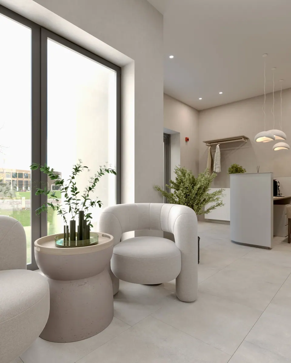 дизайн интерьера салона красоты, основной зал — Салон красоты 63 м², фото 31