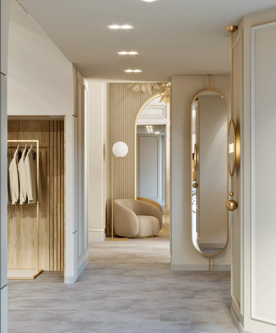 Boutique-Interieur mit individuell entworfenen Möbeln und Einbauten