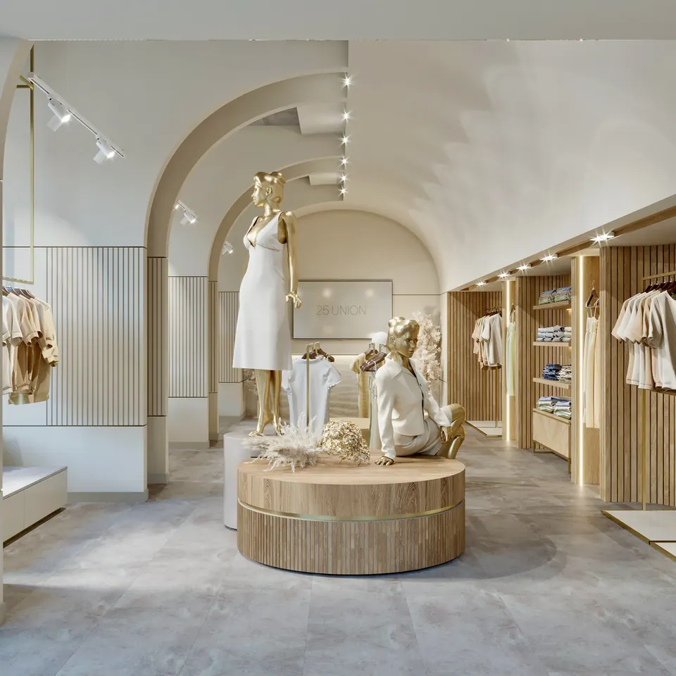 retail store design with custom wall systems