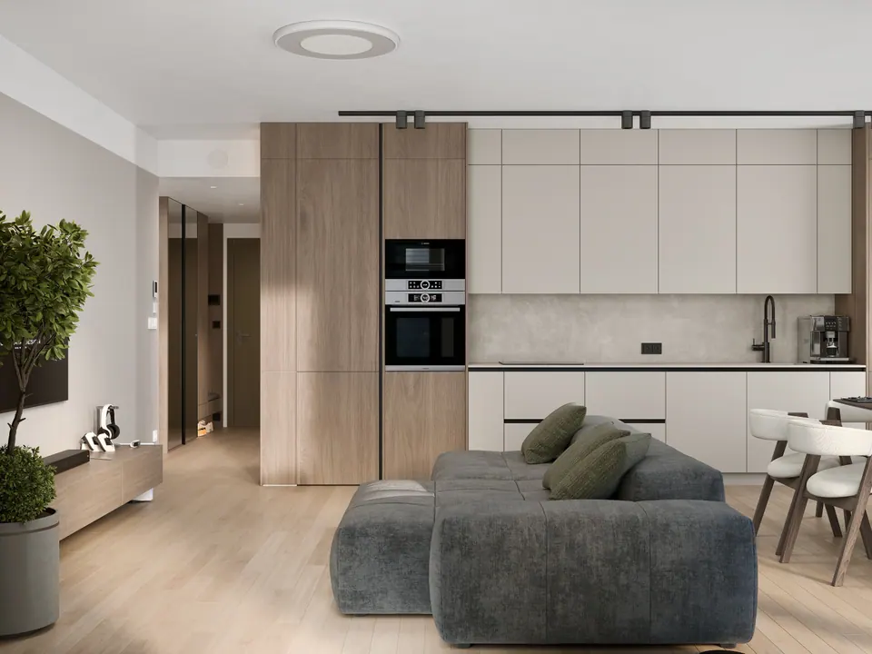 Moderne Wohnküche — Wohnung in Bratislava, Slowakei