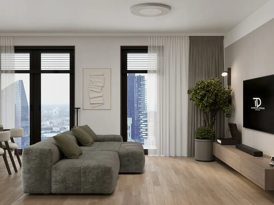 Wohnküche — moderne Wohnung im Metropolis, Bratislava, Slowakei