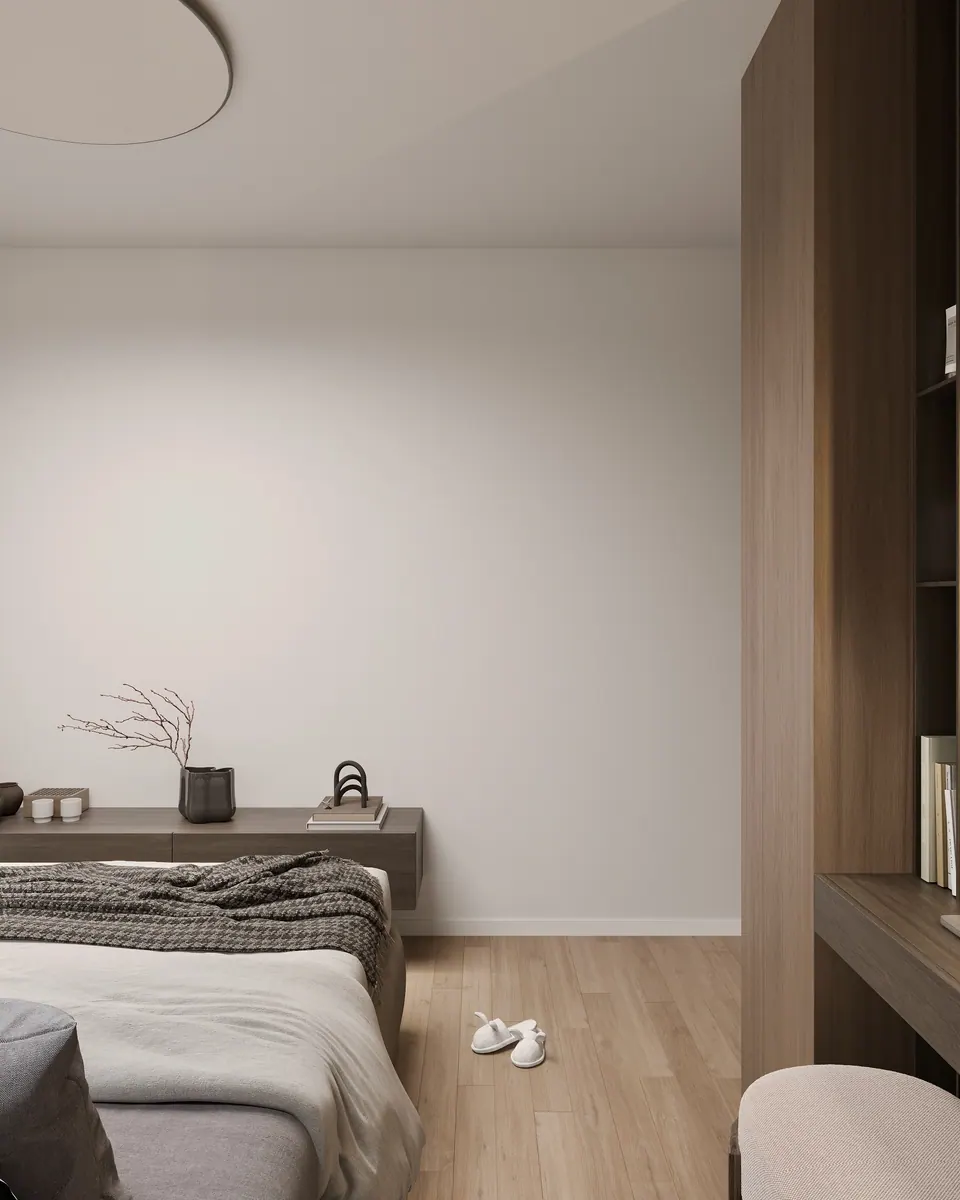 Schlafzimmer in modernem Design — Wohnung im Metropolis, Bratislava, Slowakei