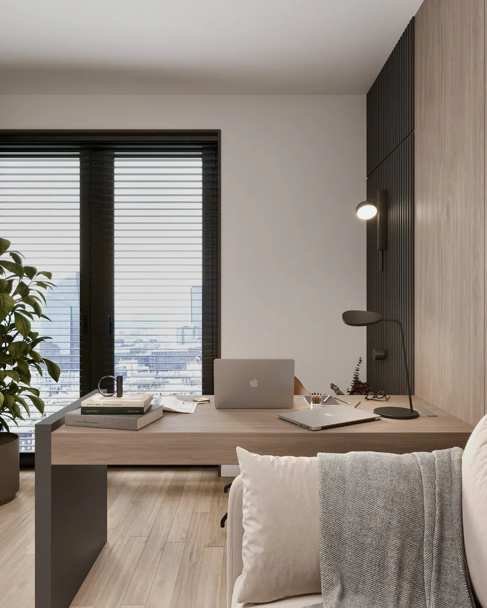 Planung des Arbeitszimmers — Wohnung im Metropolis, Bratislava, Slowakei, DUMSKAYA DESIGN