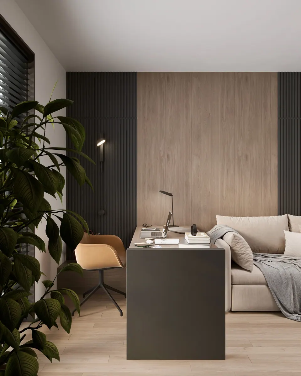 Innenarchitektur Arbeitszimmer — Wohnung in Bratislava, Slowakei, DUMSKAYA DESIGN
