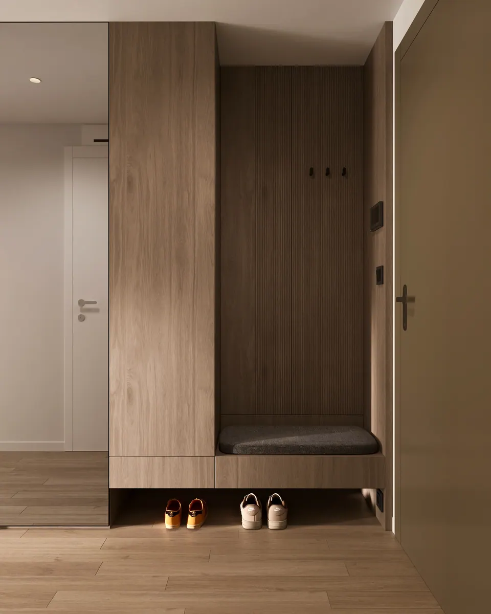 Moderner Vorraum mit Stauraum — Wohnung in Bratislava, Slowakei