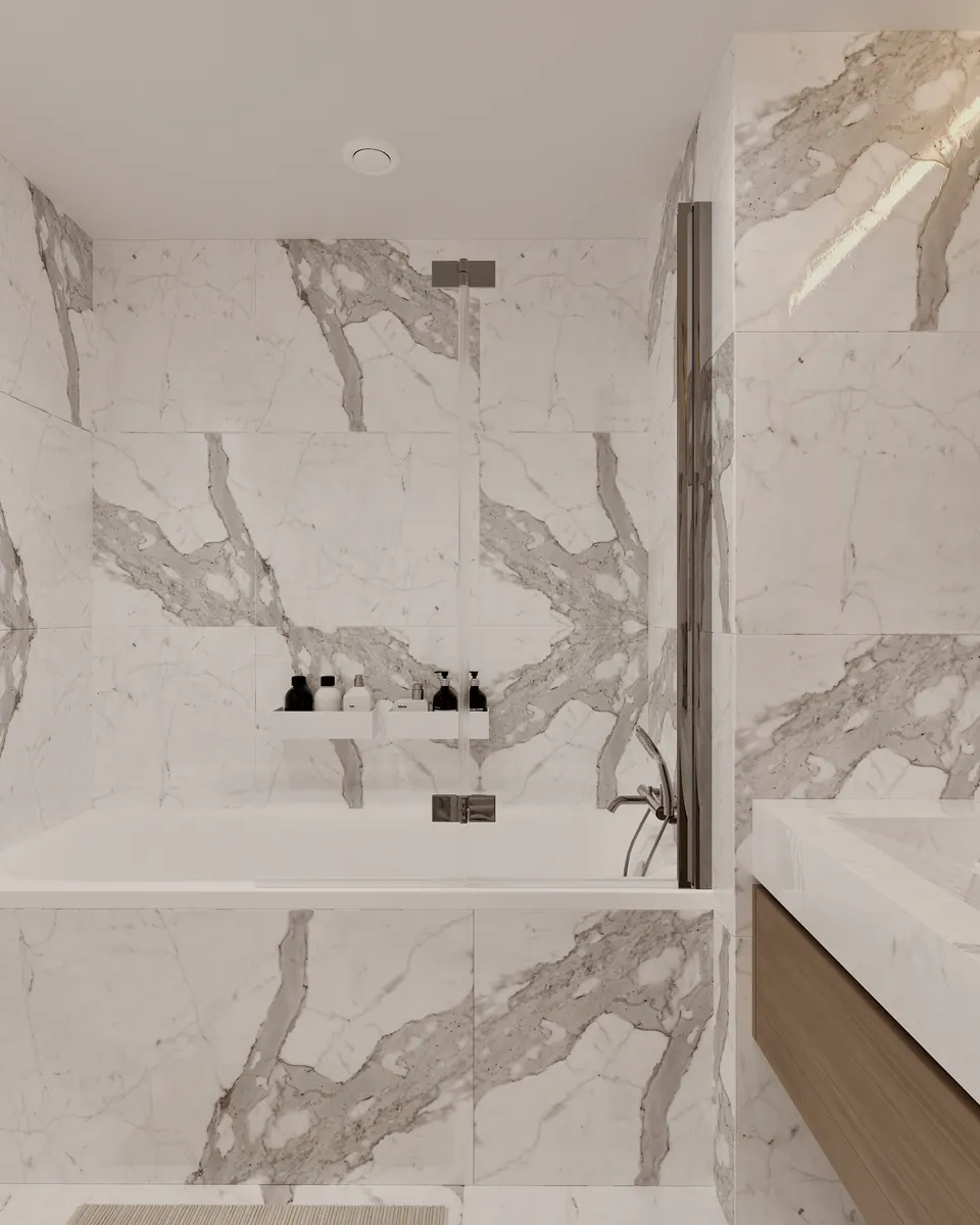Badgestaltung — Wohnung im Metropolis, Bratislava, Slowakei, DUMSKAYA DESIGN