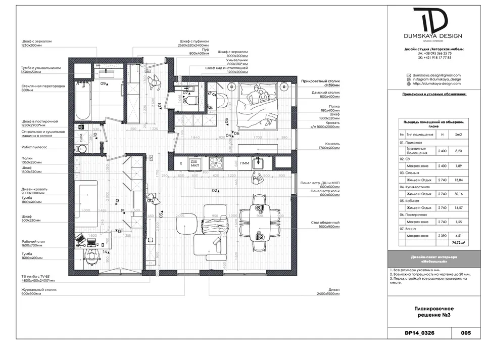 Vorraum mit Einbaumöbeln — Bratislava, Slowakei, DUMSKAYA DESIGN