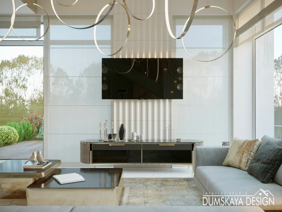 minimalist lines in luxury lounge layout