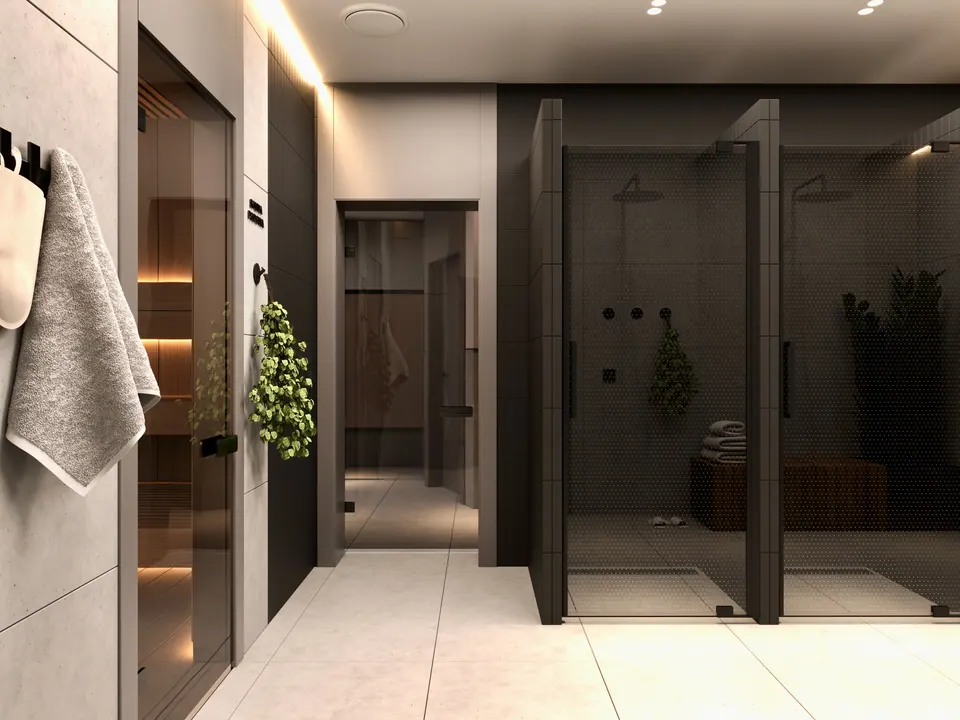 corridor interior bathhouse