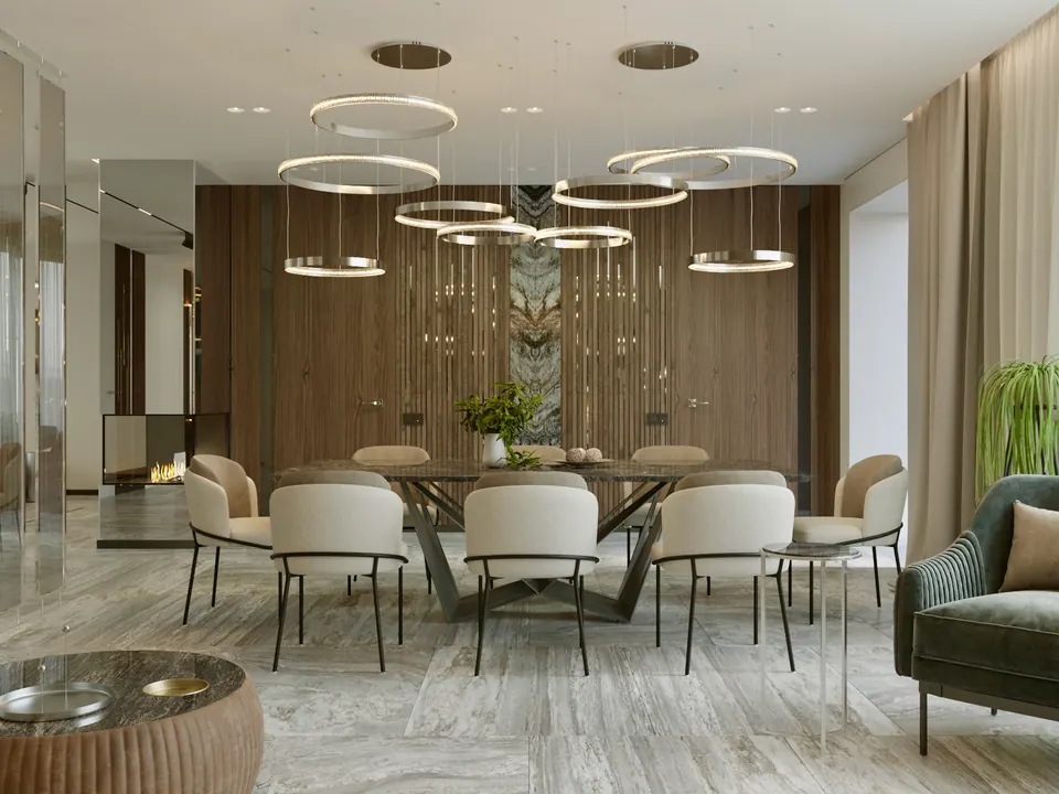 luxury villa interior design in modern style