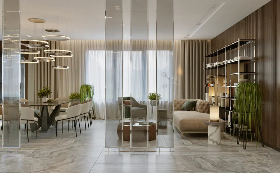 plush seating in high-end lounge interior