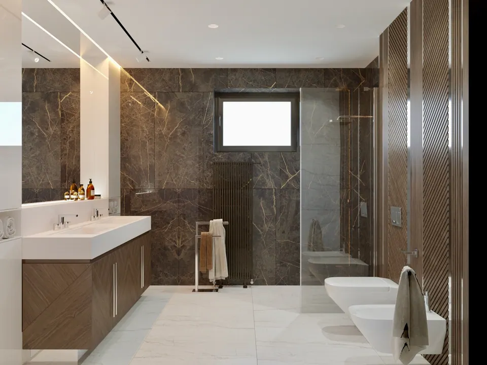 villa spa-style bathroom interior
