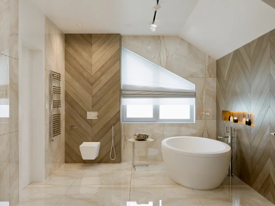 recessed lighting in luxury wet area