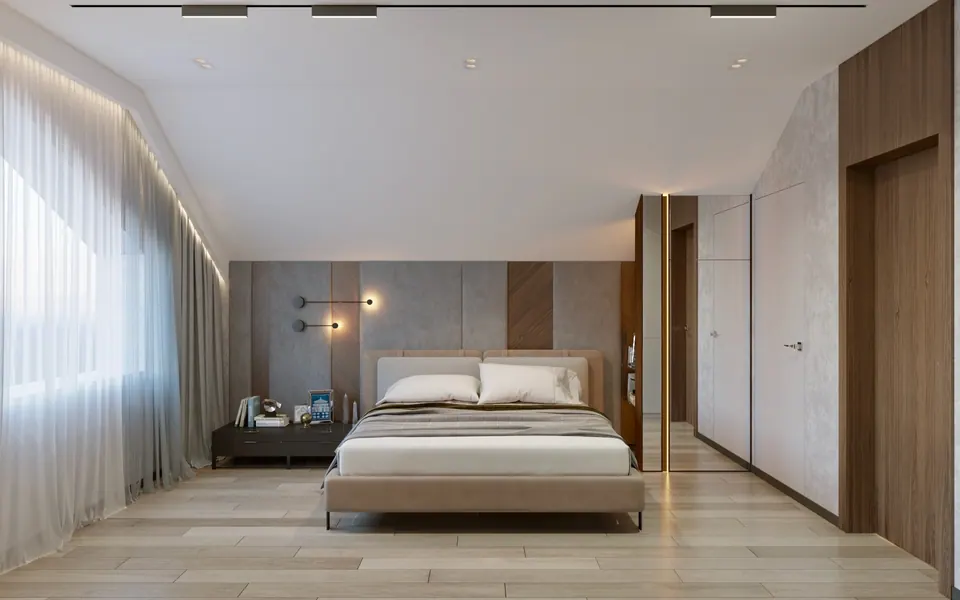 symmetry in modern bedroom layout