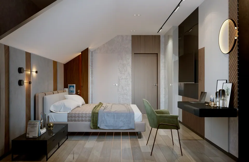 bespoke storage in refined bedroom