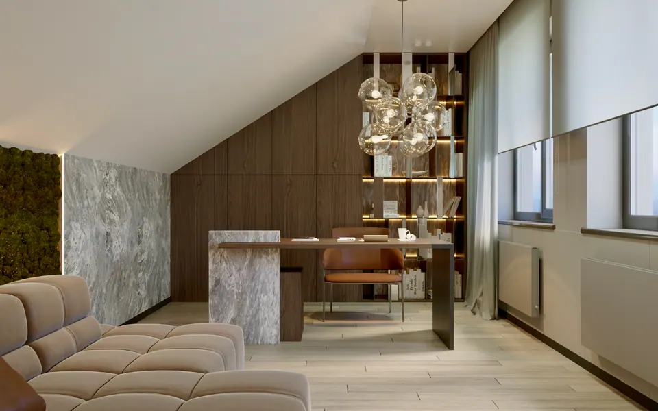 refined workspace with neutral palette