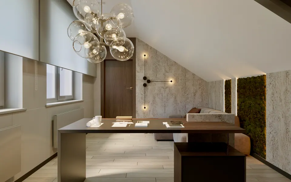 custom shelves in premium villa office