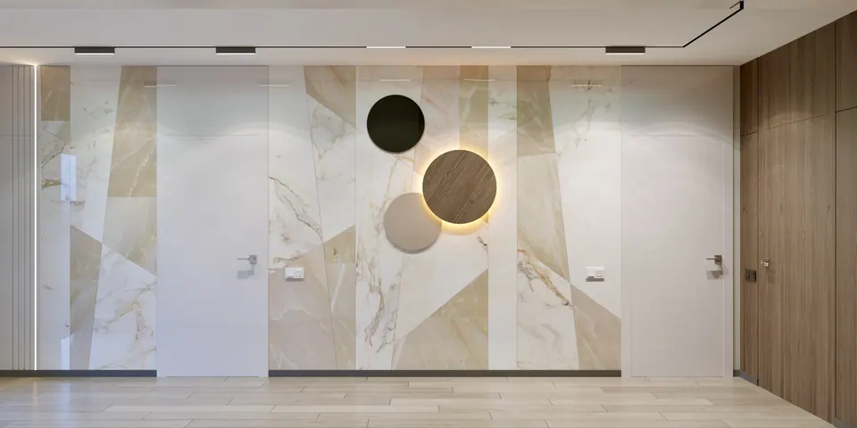 refined entryway with custom console