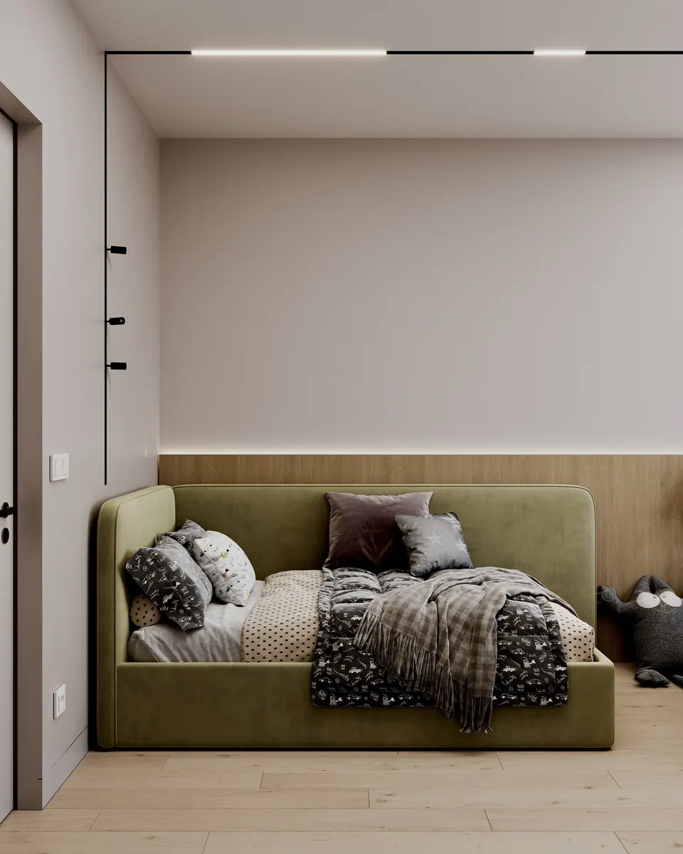 Детская с кроватью и встроенным шкафом — квартира 127 м² в Братиславе