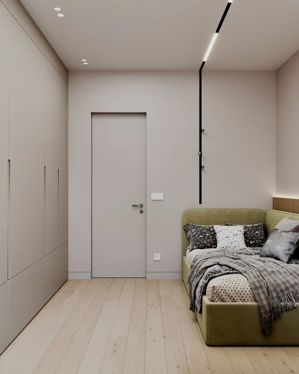 Детская с кроватью и встроенным шкафом — квартира 127 м² в Братиславе