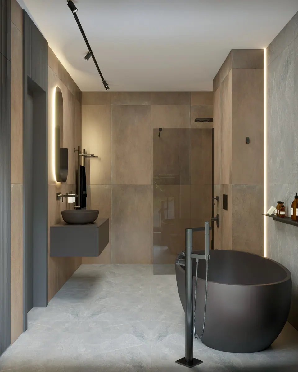 Badezimmer einer Maisonette-Wohnung — Bratislava