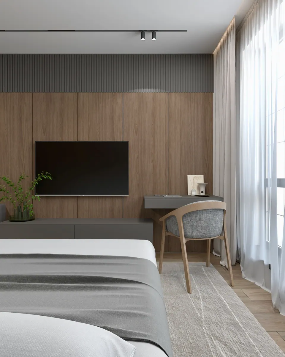 Modernes Schlafzimmer mit Designmöbeln — Bratislava