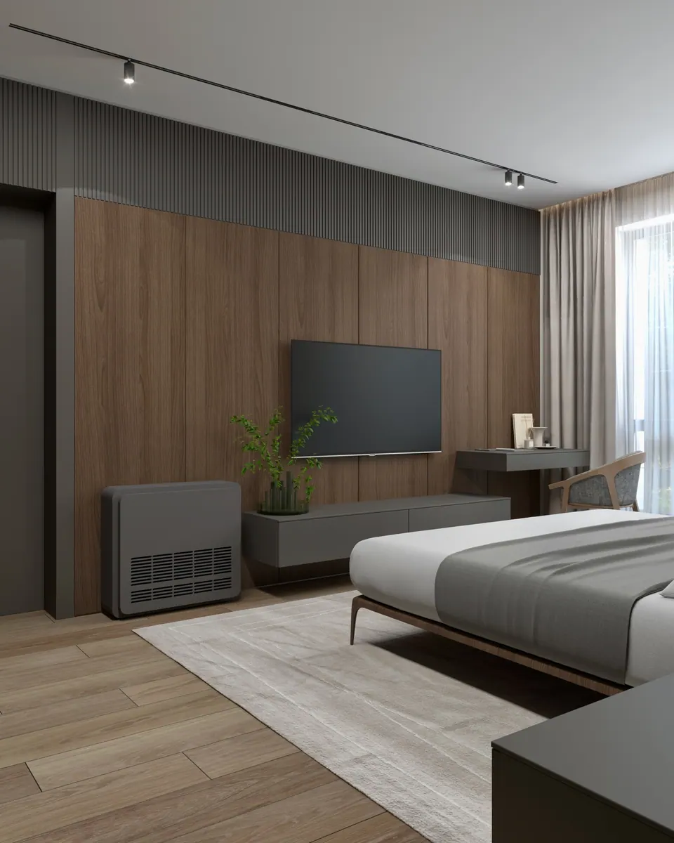 Schlafzimmer mit Möbeln nach Maß — Maisonette in Bratislava