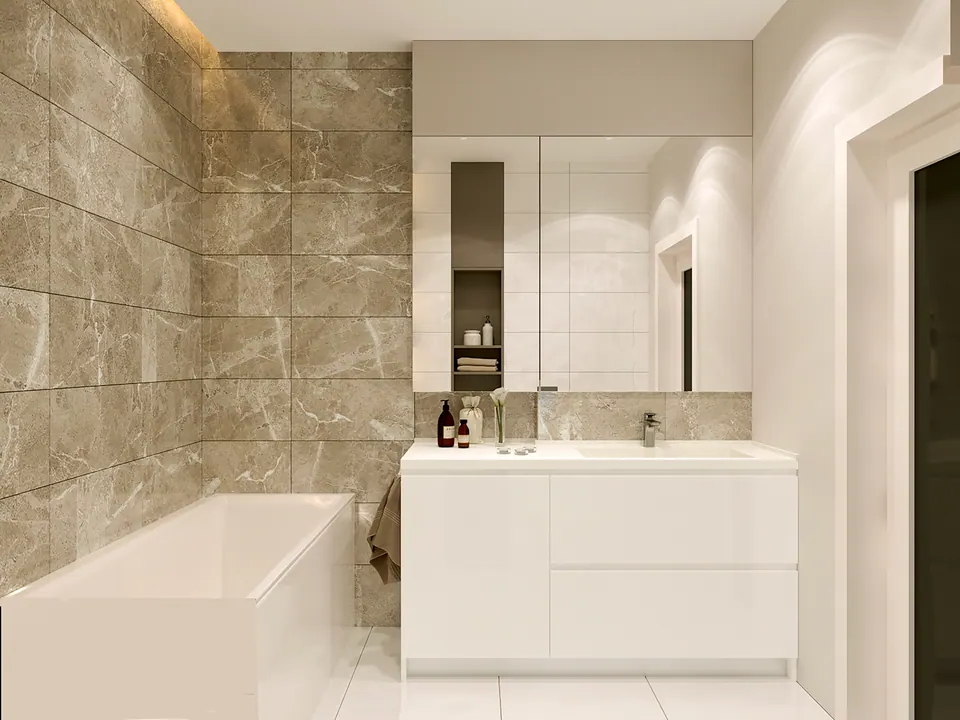 marble finishes in high-end bathroom varna bulgaria