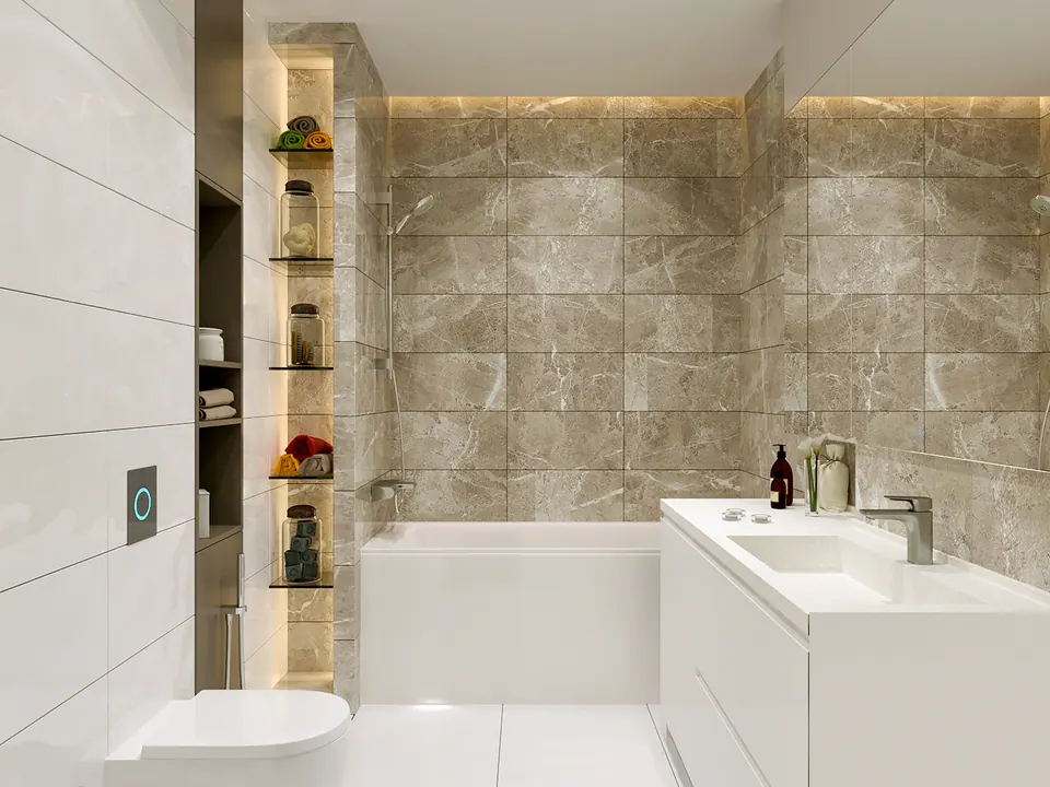 bespoke vanity unit in bathroom varna bulgaria