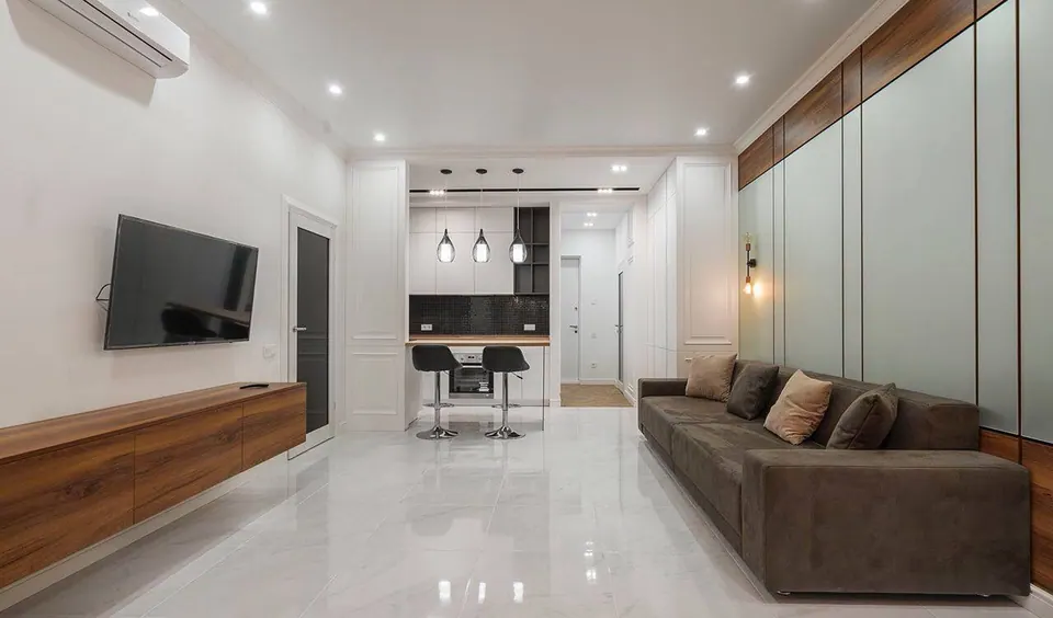 statement chandelier in luxury living room varna bulgaria
