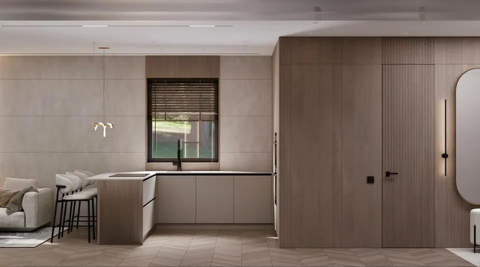 bespoke cabinetry in modern villa kitchen berlin