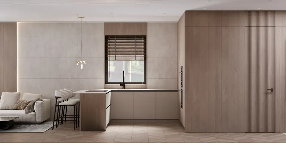 open-plan kitchen with dining zone berlin germany
