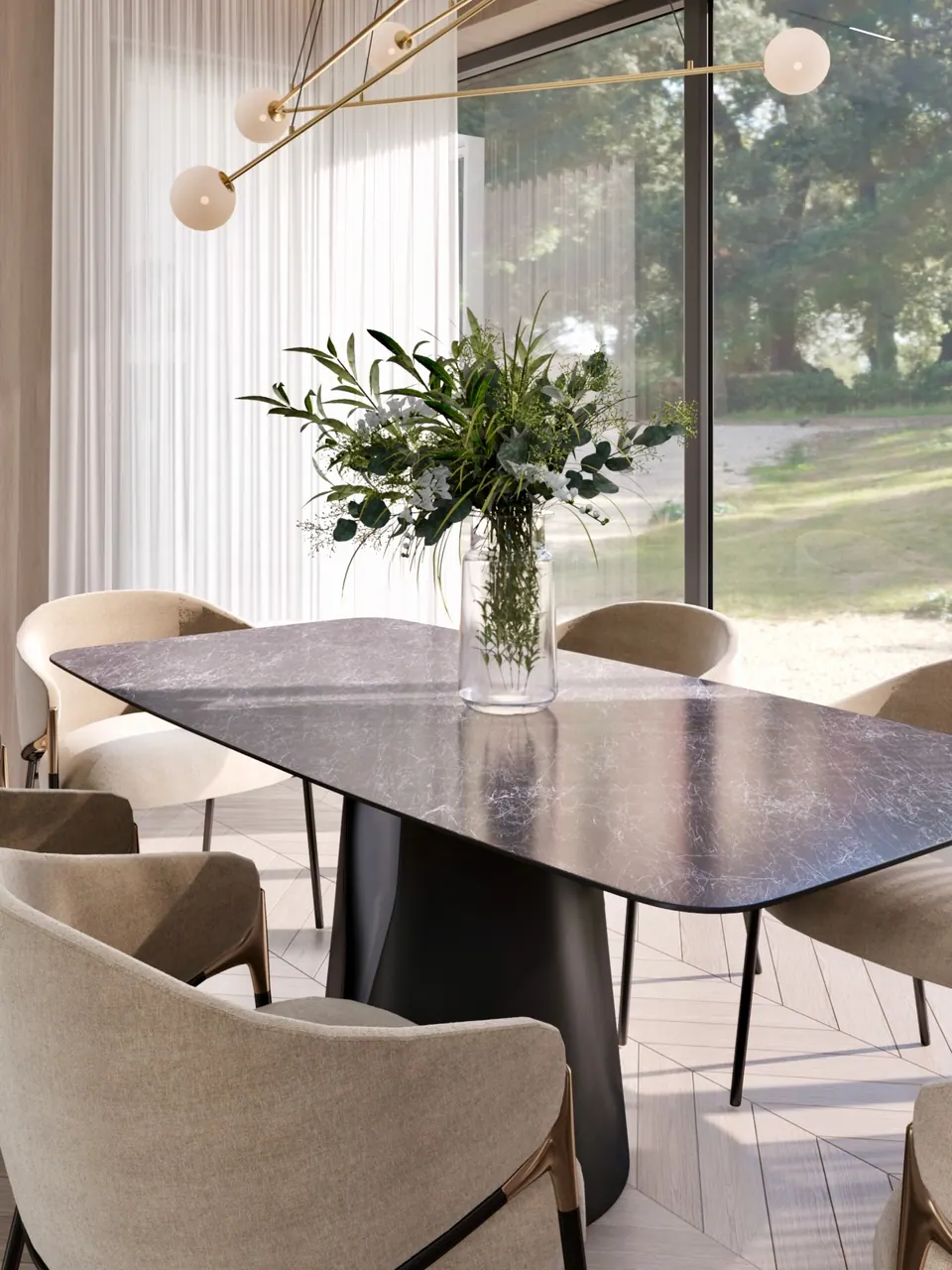 spacious villa living room with soft tones berlin